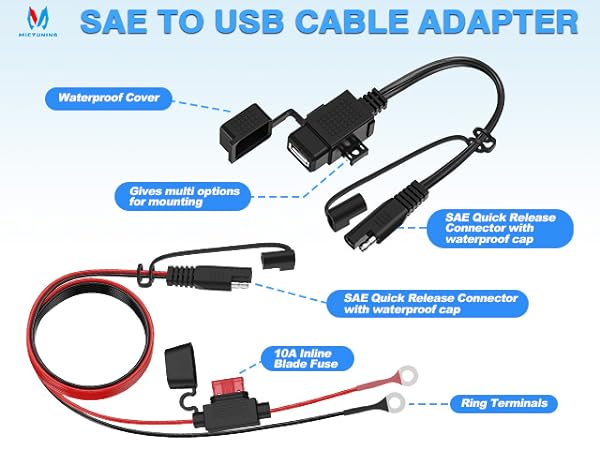 SAE to USB Cable Adapter