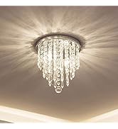 lifeholder Mini Chandelier, Crystal Chandelier Lighting, 2 Lights, Flush Mount Ceiling Light, H10...