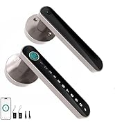 CHEN LCLILICHEN Smart Electronic Fingerprint Door Lock, Keyless Entry with Handle, Codes, APP, IC...