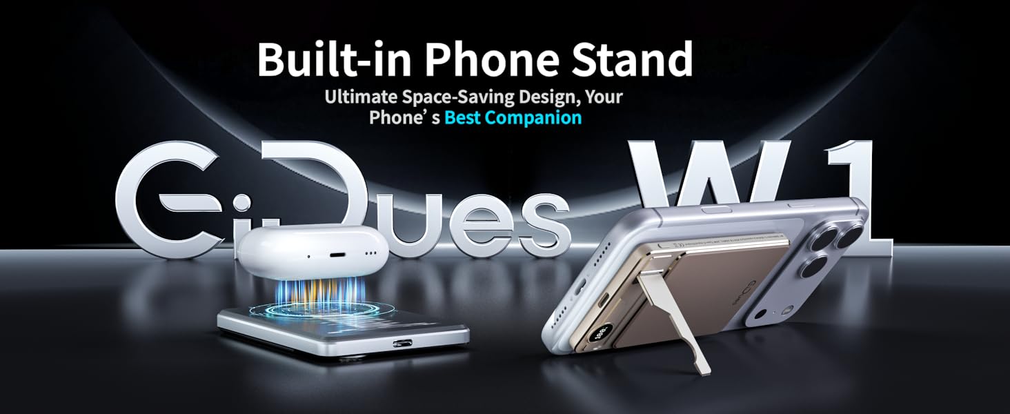 Gidues Portable Charger with Built-in Cable