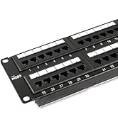 Tecmojo 48 Port Patch Panel, Cat6 Patch Panel, 2U Patch Panel, Network Patch Panel for 19 inch Ra...