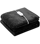 Wapaneus Heated Blanket 72" x 84"Full Size with 5 Heating Levels and 10hours Auto Shut Off, Flann...