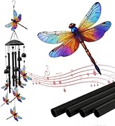 AVEKI Metal Dragonfly Wind Chimes for Outside, Gifts for Women Mother's Day Birthday Christmas, B...