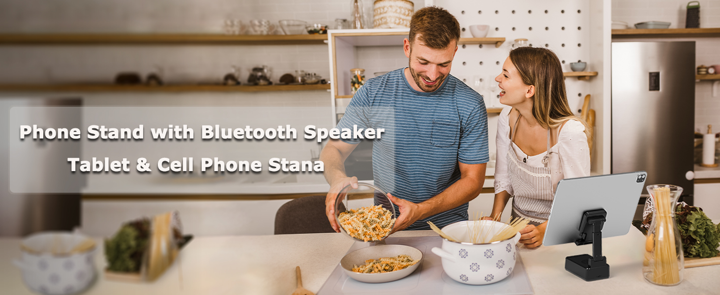 6 in 1 Bluetooth Speaker + Phone Stand+ wireless charger+alarm+clock+gifts for men women