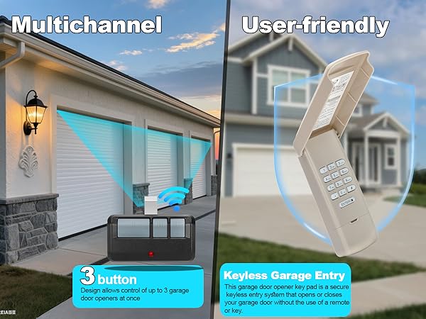  Garage Door Opener Keypad Remote Universal