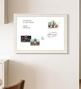 White Board for Wall 24x18 Magnetic Dry Erase Board, Decorative Whiteboard