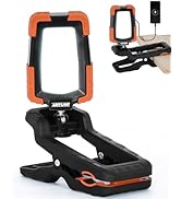 Anylight LED Rechargeable Work Light with Clamp,1600LM Magnetic Clip Work Lights with 3 Light Mod...