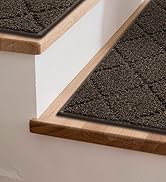 COSY HOMEER Edging Stair Treads Non-Slip Carpet Mat 28inX9in Indoor Stair Runners for Wooden Step...