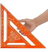 12 Inch Rafter Square, Carpenter Measuring Layout Tool,Aluminum Alloy Triangle Ruler Protractor f...