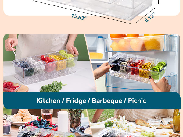 Ice Chilled Condiment Containers
