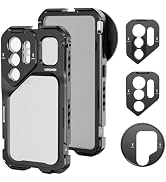NEEWER S26 Ultra Phone Cage, Mobile Video Rig Stabilizer Vlog Kit with 3X Backplate for 67mm Filt...