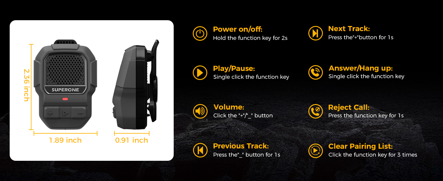 clip bluetooth speaker