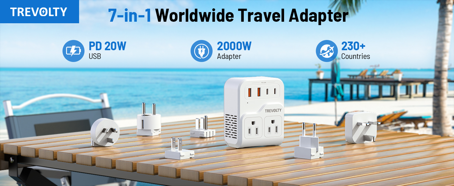 2000W European Travel Plug Adapter