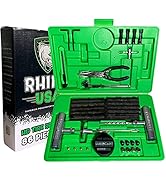 Rhino USA Tire Plug Repair Kit (86-Piece) Fix Punctures &amp; Plug Flats with Ease - Heavy Duty Flat ...