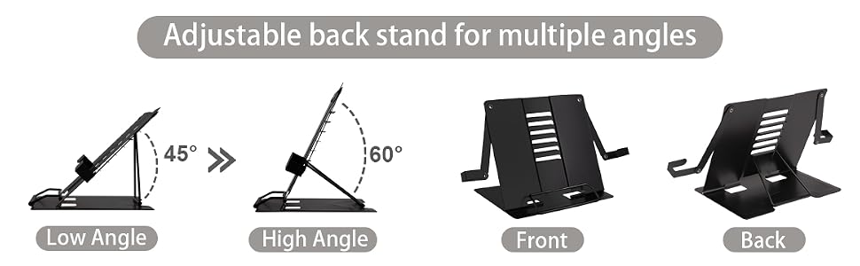 Adjustable back stand for multiple angles