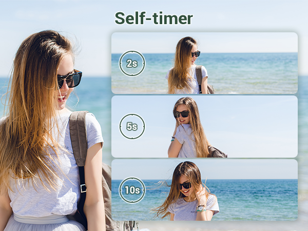 self-timing camera 2s 5s 10s travel digital camera portable camera