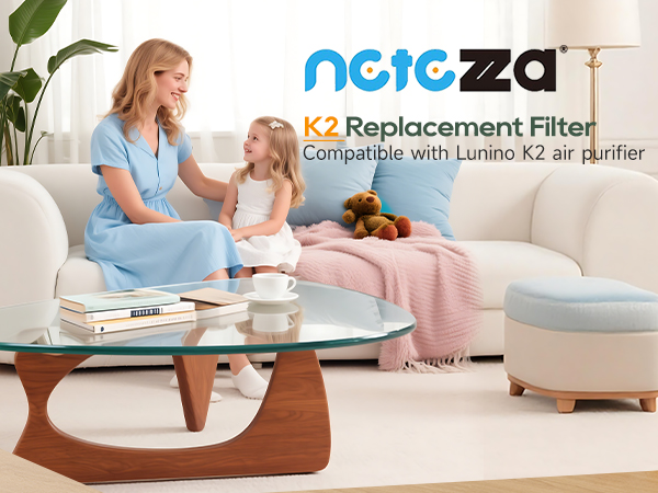 K2 Replacement Filter Compatible with Lunino K2 air purifier