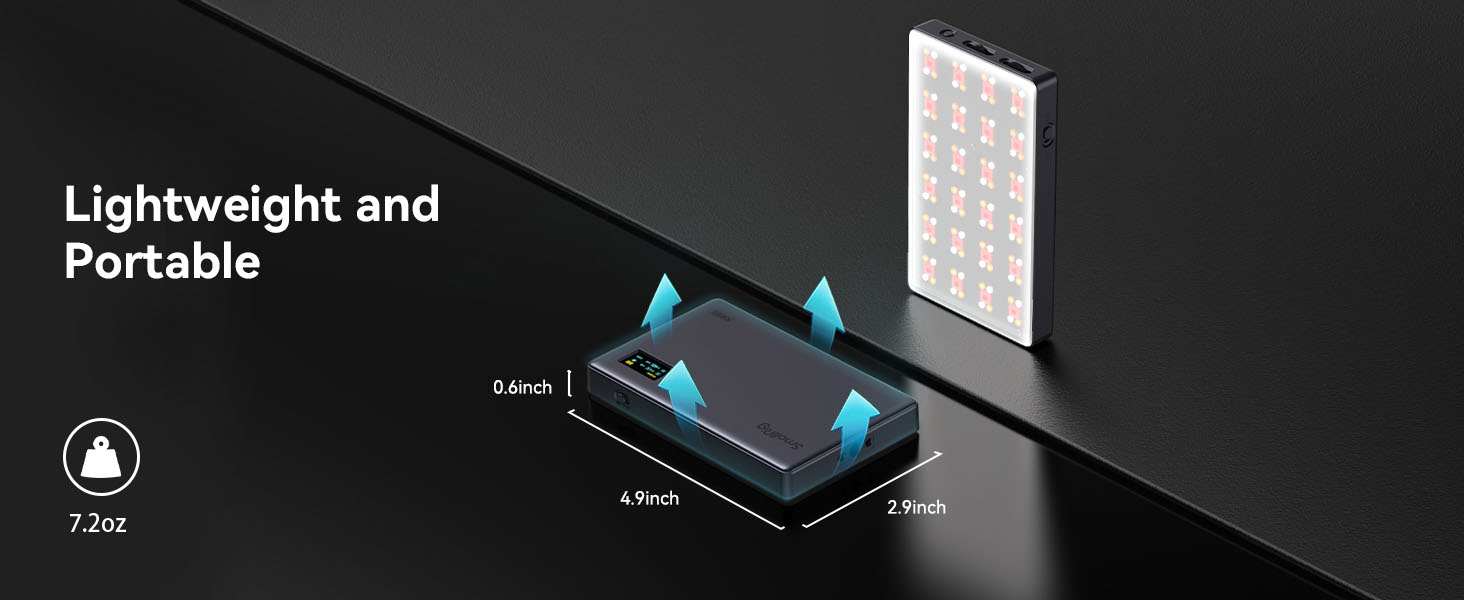 rgb video light portable on camera video lighting for photography