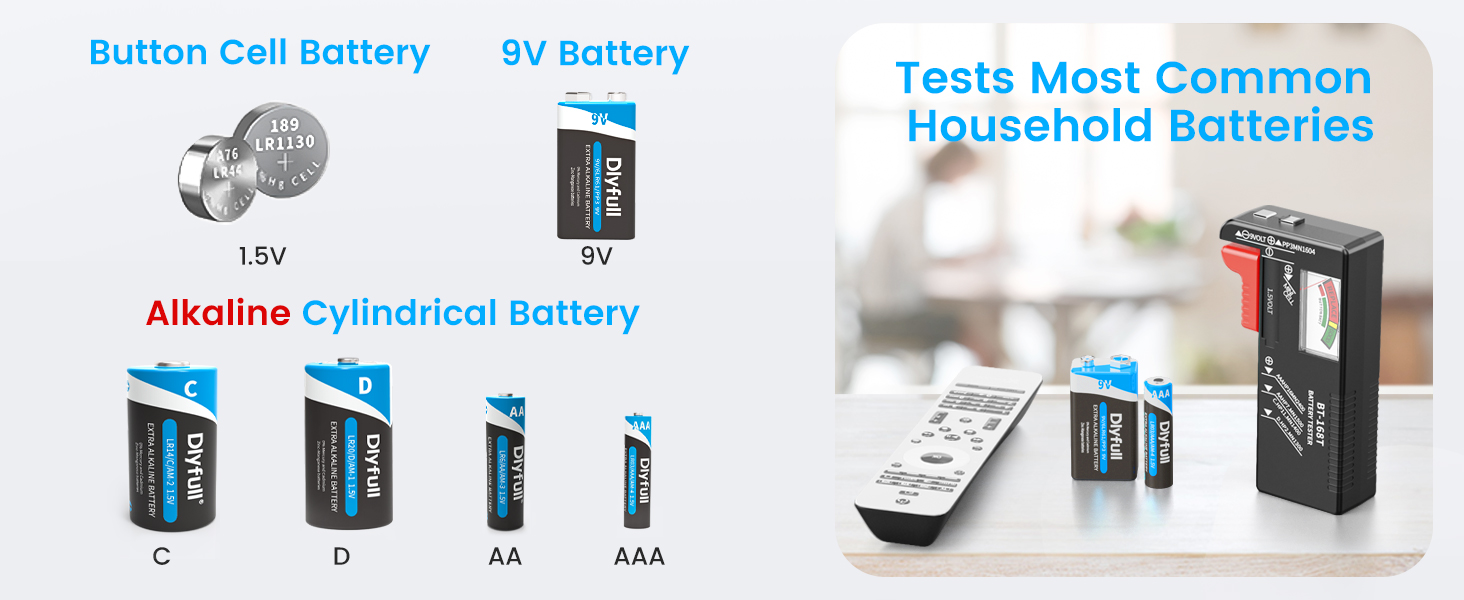 battery tester for aaa,aa,c,d, 9v
