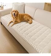 Smiry Non Slip Couch Covers for Dogs, Fuzzy Pet Couch Covers for 2-3 Cushion Sofa Pet Friendly, S...