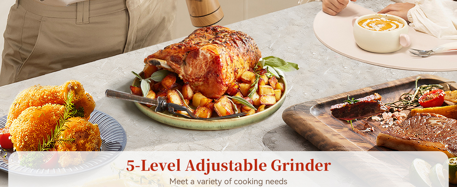 Electric Salt and Pepper Grinder Set