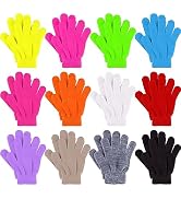 Glooarm 12 Pairs Kids Gloves Winter Toddler Gloves Full Fingers Knit Gloves Children Stretchy War...