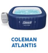 Coleman Atlantis AirJet Large Square 4 to 6 Person Inflatable Hot Tub Portable Outdoor Spa with 1...