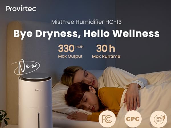 evaporative humidifier cool mist small bedroom office desk dorm room easy clean baby nursery home