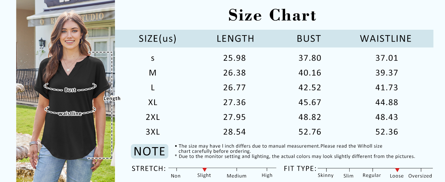 WIHOLL Size Chart