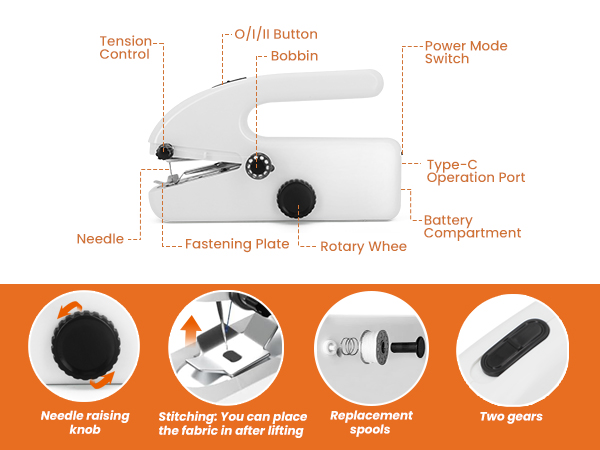 mini electric sewing machine maquina de coser portátil portable sewing machine hand held sewer