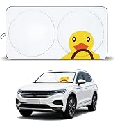 Universal Fit Car Windshield Shade,Car Windshield Sun Shade with Double-Sided Fabric,Foldable Sun...