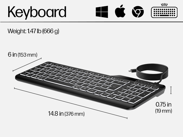 hp wireless keyboard computer key-board usb-nano-receiver ergo silent compact accessories numeric