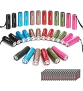 EverBrite 30-Pack Mini Flashlight Set, Aluminum LED Handheld Torches with Lanyard, Assorted Color...