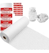 Honeycomb Packing Paper, 12" x 200' Packing Paper Substitute Alternative for Bubble Cushioning Wr...