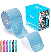 OK TAPE Synthetic Kinesiology Tape Precut Strips, Waterproof Kinesiology Athletic Tape for Muscle...