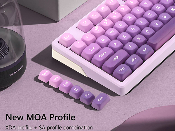 purple pbt keycaps