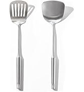 OYV 18/10 Stainless Steel Spatula Set - 15" Metal Spatulas for Kitchen Use, 1 Slotted Spatula + 1...