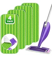 Reusable Mop Pads Compatible with Swiffer Wet Jet, Wet Jet Pads Refills for Swiffer Mop, Microfib...