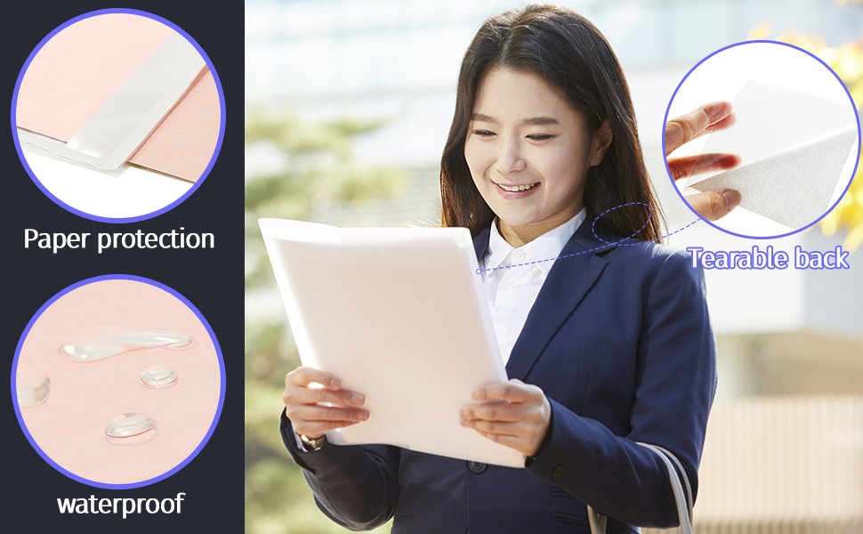 clear adhesive pockets