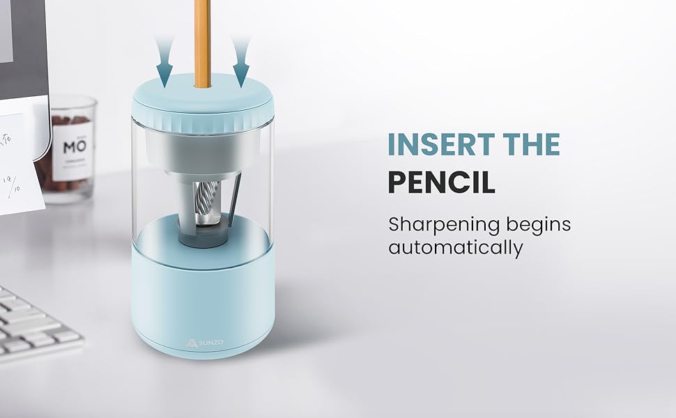 blue insert the pencil