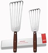 2 Pack Fish Spatula Turner, Stainless Steel Slotted Spatulas for Flipping, Turning, Frying &amp; Gril...