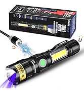 DARKBEAM A200 UV 365nm Flashlights USB Magnetic Rechargeable LED 3 in 1 Blacklight, Ultraviolet W...