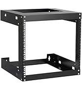 Tedgetal 9U Wall Mount Rack Open Frame 19" Server Equipment 18 inches Depth 2 Post Network Cabine...