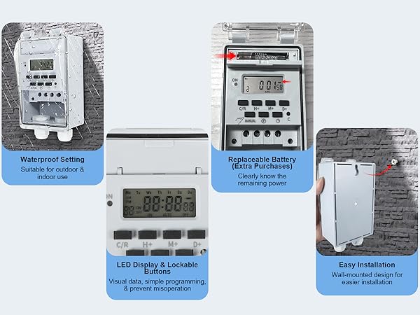 Goldlife Waterproof Programmable Timer Switch
