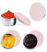 LALASTAR Salad Dressing Containers Set, Small Condiment Containers with Silicone Lids, Leakproof ...