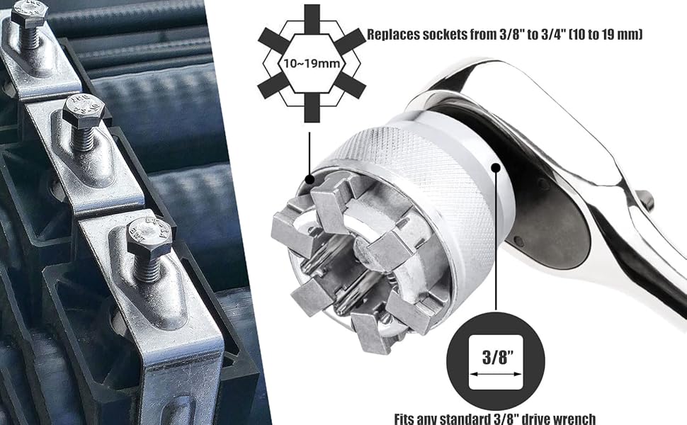 Adjustable Universal Socket Wrench