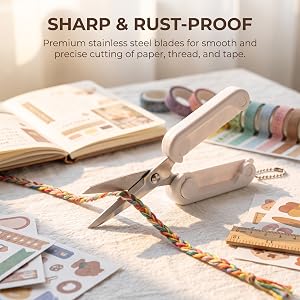 White Folding Scissors