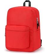 ZORFIN Simple Backpack for School Work Travel: Lightweight Bookbag for Girls and Boys - Water Res...