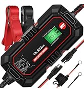 Sailnovo 10A Battery Charger, 6V and 12V Smart Trickle Charger, 10-Stages 14.6 Volt LiFePO4 Autom...