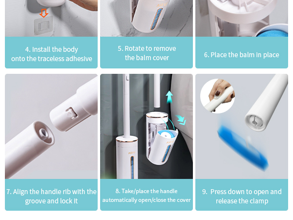 Toilet brush installation method